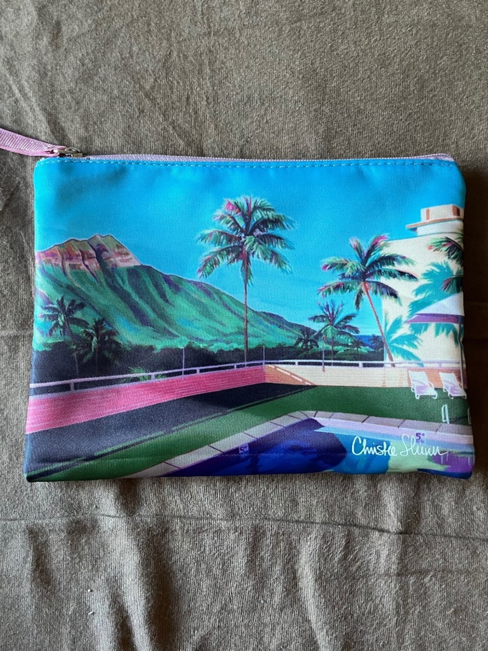 NWT Christie Shinn X United Airlines cosmetic pouch
